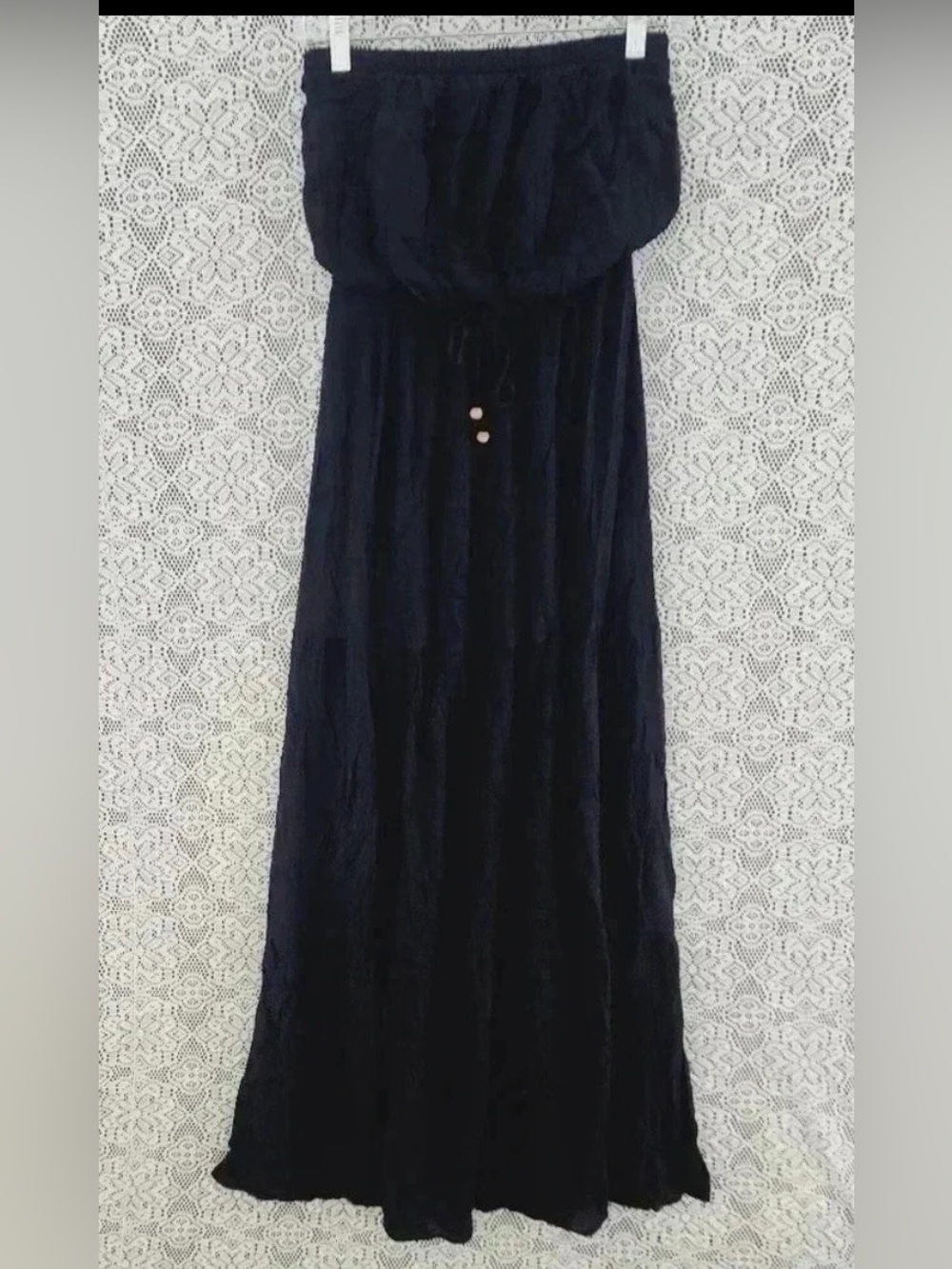 Socialite Black Strapless Maxi Dress